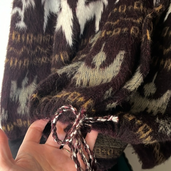 Wool Tejidos Atahualpa Super Soft Hooded Alpacas Teddy Style Coat Pockets Sz M/L - Picture 10 of 15